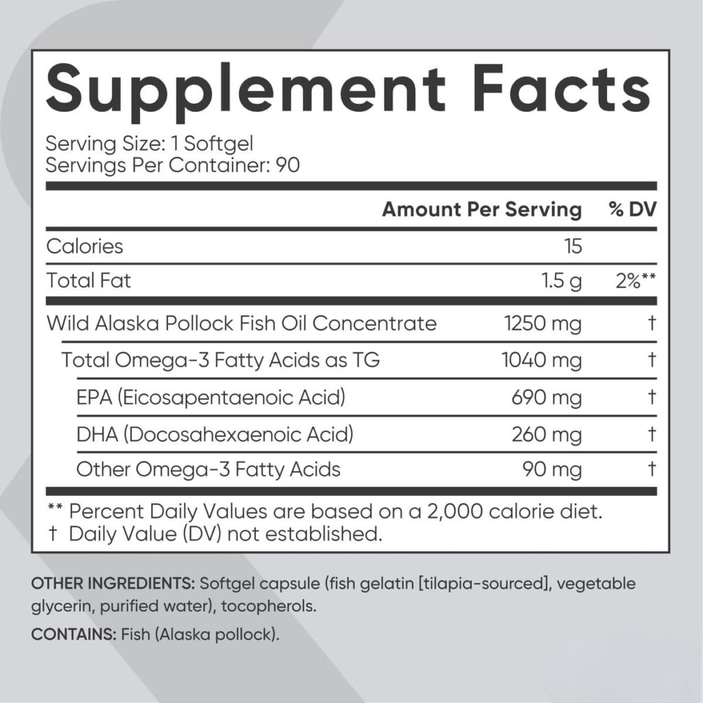 Omega 3 Fish Oil Softgels